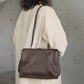 Christian Peau Medium Hinged Shoulder Bag (chocolate brown)