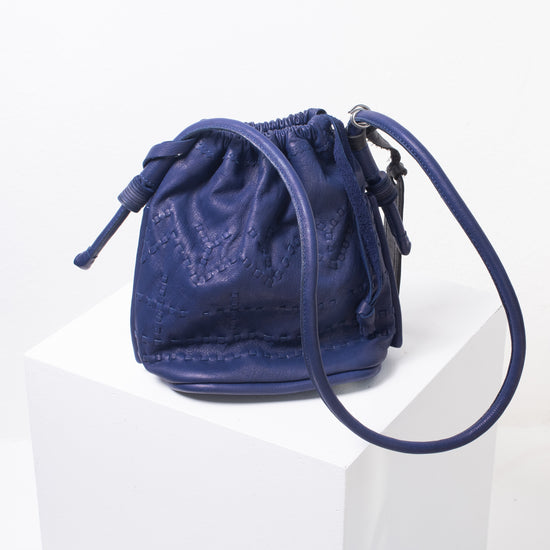 Christian Peau Small Stitched Bucket Bag (ink)