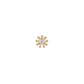Métier Tiny 9K Gold Diamond Dala Stud Earrings