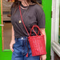 Dragon Diffusion Lina Mini Bucket Bag (poppy red)