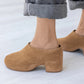 Either/Or "Terrace Clog" (camel suede"