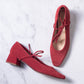 Either/Or The Heeled Ballet (red suede)