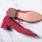 Either/Or The Heeled Ballet (red suede)