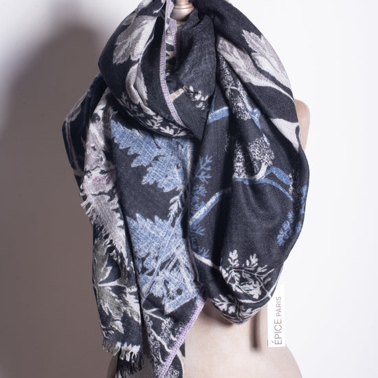 Épice "2590" Wool Blend Scarf/Stole (black)