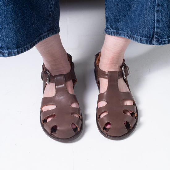 Giulia Taddeucchi Fisherman Sandal (chocolate brown)