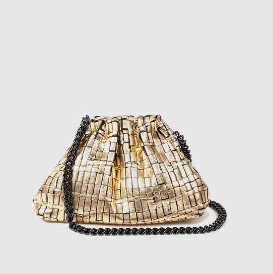 Maria La Rosa "Mini Game" Clutch (gold)