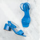 Halmanera Abby 36 Mid Heel Sandal (electric blue)