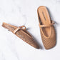 Halmanera "Monic" Laser cut slide (caramel)