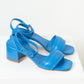 Halmanera Abby 36 Mid Heel Sandal (electric blue)