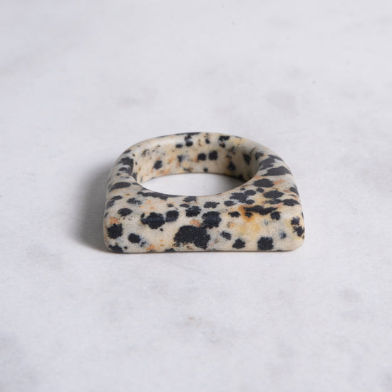 Hinge Design Slim Dalmation Jasper Ring