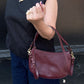 Il Bisonte "Trama" Braided Shoulder Bag (Bordeaux)