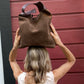 Il Bisonte "Le Laude" Shoulder Bag (chocolate suede)
