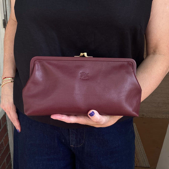 Il Bisonte Classic Clutch (bordeaux)