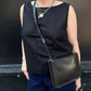Il Bisonte Slim Double Zip Crossbody Bag (black)