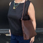 Il Bisonte "Essenza" Shoulder Bag (dark chocolate)