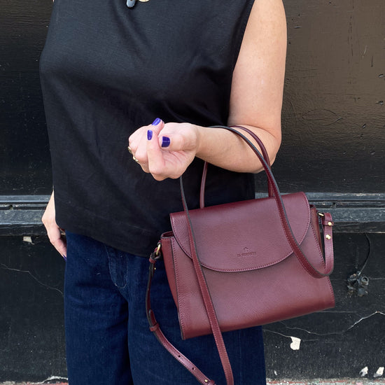 Il bisonte Medium "1978" Handbag (bordeaux)