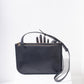 Il Bisonte Slim Double Zip Crossbody Bag (black)