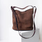 Il bisonte Le Laudi Bucket Bag (chocolate suede)