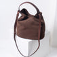 Il Bisonte "Laudi" Bucket Bag (chocolate suede)