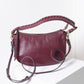 Il Bisonte "Trama" Braided Shoulder Bag (Bordeaux)