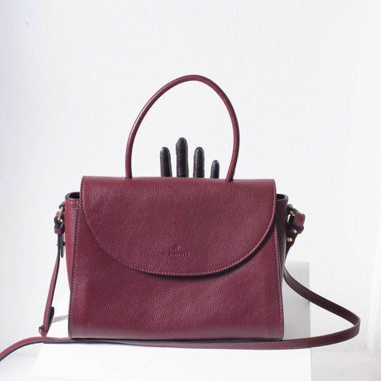 Il bisonte Medium "1978" Handbag (bordeaux)