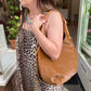 Jack Gomme Sand Coated Linen Shoulder Bag (cigar)