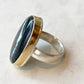 Jamie Joseph Large Black Buffalo Turquoise Ring