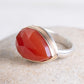 Jamie Joseph Tear Shaped Orange Chalcedony Ring