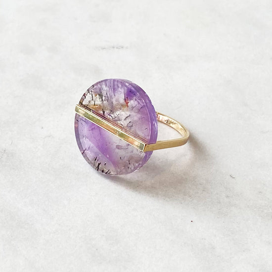 Januka Amethyst Slice Ring