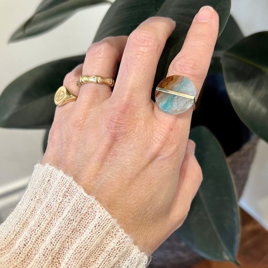 Januka Aquaprase Slice Ring