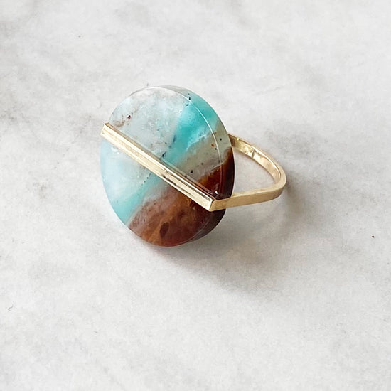 Januka Aquaprase Slice Ring
