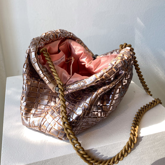 MARIA LA ROSA Mini Game Clutch (platinum)