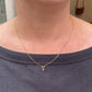 Métier 9k Gold Mini AZ Necklace (Pink Tourmaline & Ruby)