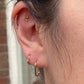 Métier 9k Gold Oval Original Clicker Hoop