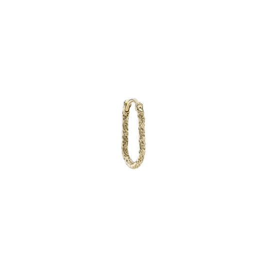 Métier Engraved 9k Gold Original Oval Clicker Hoop SINGLE Earring