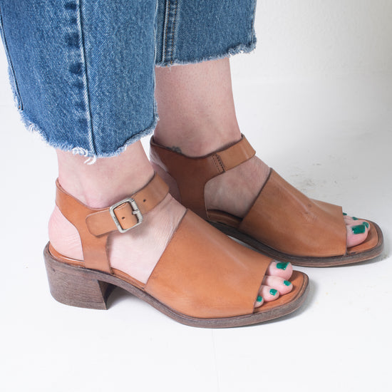 Moma Mid Heel Sandal (whiskey) on sale!