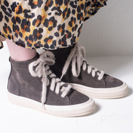 Moma Suede Hi Top Sneaker (graphite suede)