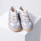 Moma Leather Sneaker (distressed silver)