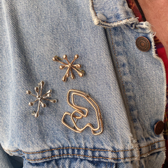 Monica Castiglioni Pistilli 18 Sterling Silver Brooch