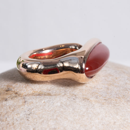 Monica Castiglioni Ovaloni 02 Carnelian Bronze Ring