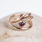 Monica Castiglioni Fili Fusi Fini Bronze & Garnet Ring