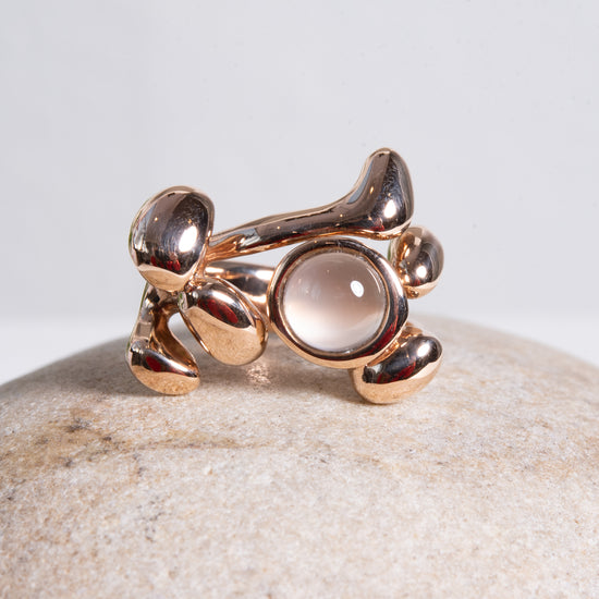 Monica Castiglioni Pepite 09 Bronze & Moonstone Ring