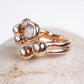 Monica Castiglioni Pistilli 42B Bronze Ring w/Moonstones