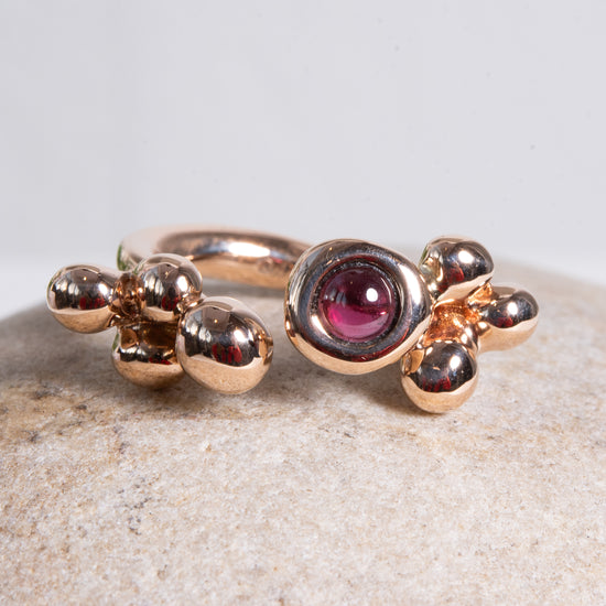 Monica Castiglioni Pistilli 73 Garnet & Bronze Ring