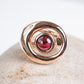 Monica Castiglioni Vuoti 08 Bronze Ring w/Garnet