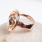 Monica Castiglioni Vuoti 08 Bronze Ring w/Garnet