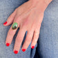 Myacale Large Dendritic Green Opal & 10K Gold Ring
