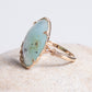 Mycale Large Solid 10K Gold Dendritic Opal Ring