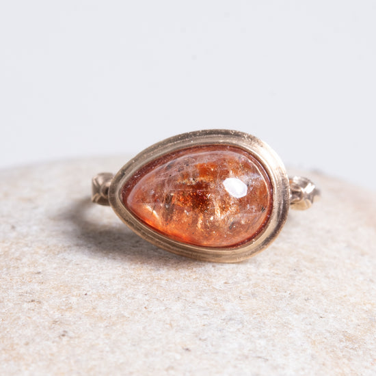 Myacale Solid 10k Gold Sunstone Ring