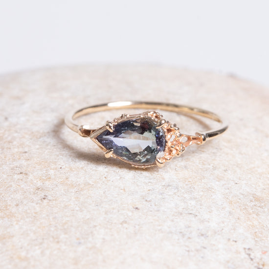 Myacale Solid 10k Gold Bi Color Zoisite ring